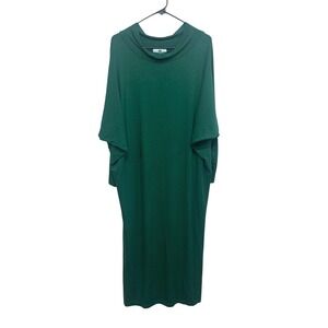 Bryn Walker Green Maxi Dress‎ M Cowl Neck Long Artsy Indie Minimalist Lagenlook